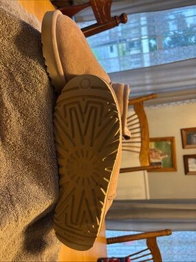 Light pink UGGs Suede Slip-On Booties - Cozy Casual